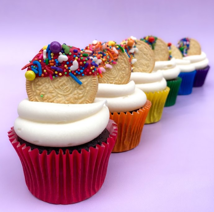 Bite into Happiness with Cake Drops' Rainbow Pride Cupcakes